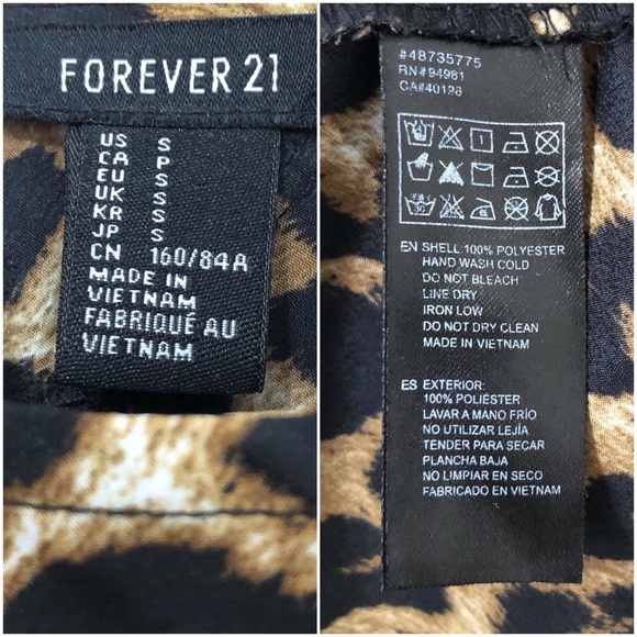 Forever 21 Animal Print Cross Back Mini Dress - Picture 3 of 6